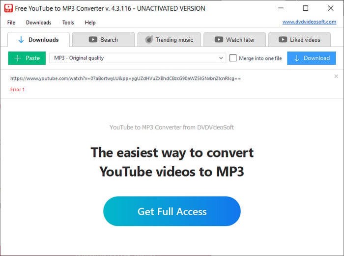 DVDVideoSoft Free YouTube to MP3 Converter
