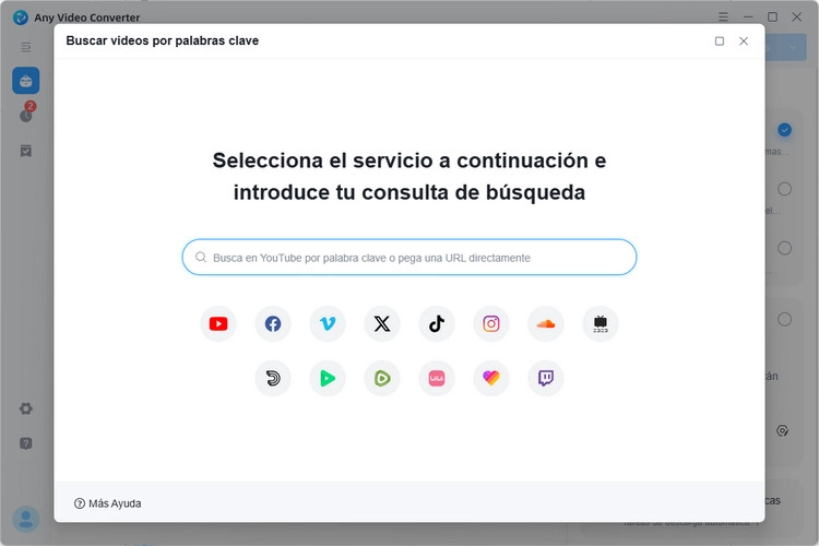 Abrir el navegador integrado de Any Video Converter