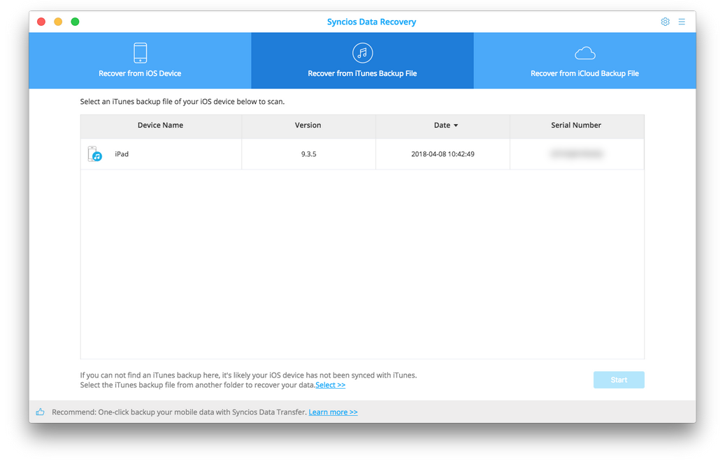 recover data from iTunes backup