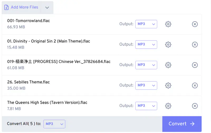 add flac to freeconvert