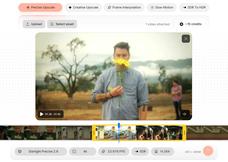 convert video to 4k with topaz web