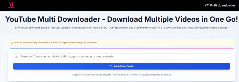 youtube multi downloader site