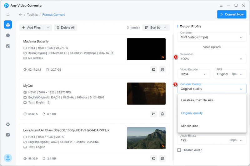 convert videos using crf