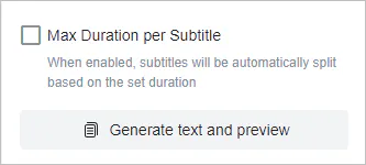 max duration per subtitle